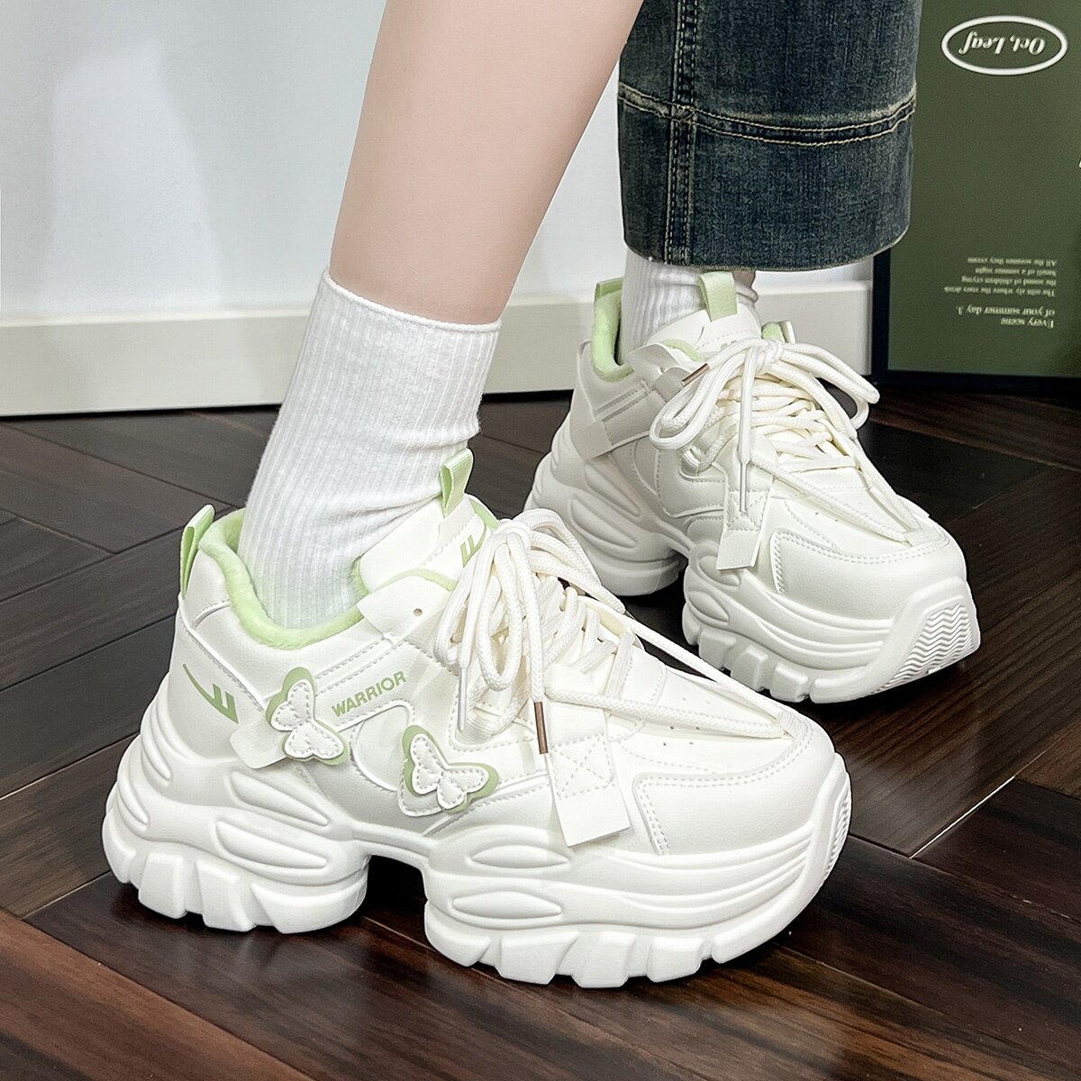 回力透气老爹鞋女2026春季夏新款厚底薄款网面鞋子百搭休闲运动鞋