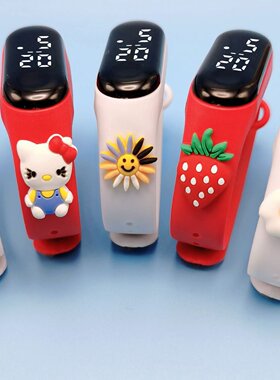 LED儿童手环M3白灯卡通公仔表电子触控表学生塑胶防水幼儿园礼品