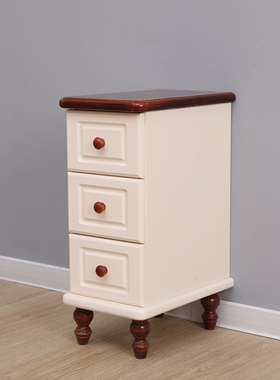 夹缝收纳边柜20公分实木沙发边角床头柜整装窄柜卧室抽屉式储物