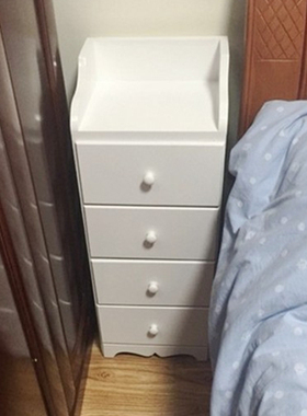 30公分小边柜子储物欧式现代简约床头柜实木迷你轻奢窄夹缝柜收纳