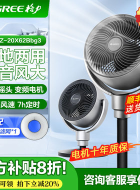 格力空气循环扇台地款电风扇一级能效直流变频轻音FXDZ-20X62Bbg3