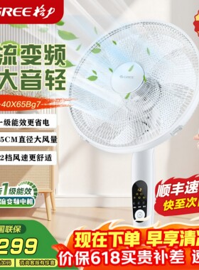 格力风扇遥控落地扇家用客厅卧室宿舍出租屋大风力摇头节能电风扇