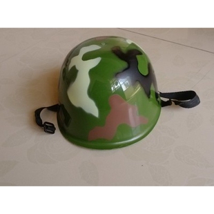 迷彩钢盔演出军装头盔儿童军旅舞蹈演出服配套帽子塑料迷彩头盔