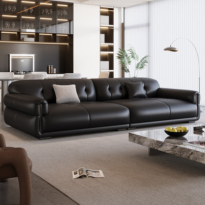 意式极简头层真皮沙发