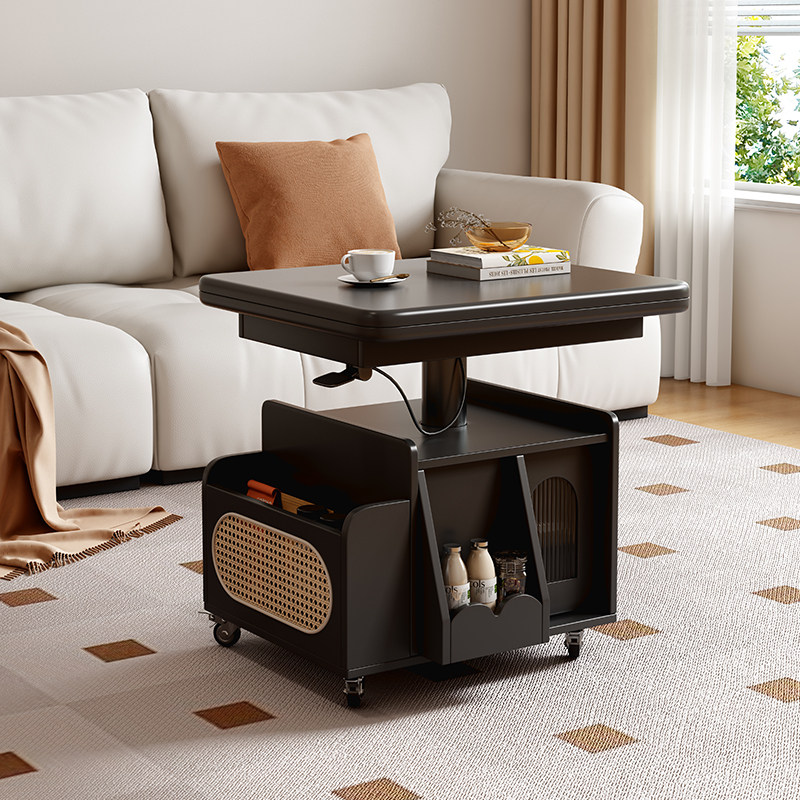 可升降可移动茶几小户型客厅折叠桌子沙发边几茶桌实木小推车边柜,住宅家具,移动边几/推车,淘宝优惠券,粉丝福利购,淘宝优惠卷