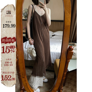 宽松慵懒风显瘦裙子 镂空吊带连衣裙女夏季 jmwomen 波西米亚长款