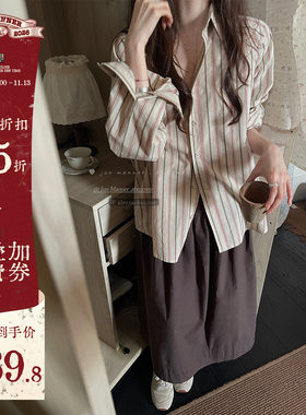 韩系复古vintage风老钱感衬衫