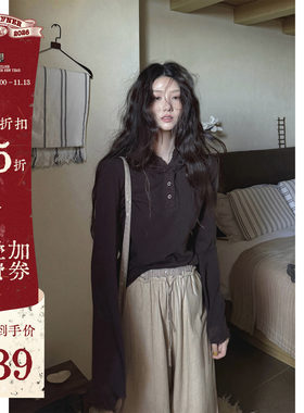 老钱风高级感长袖T恤显瘦