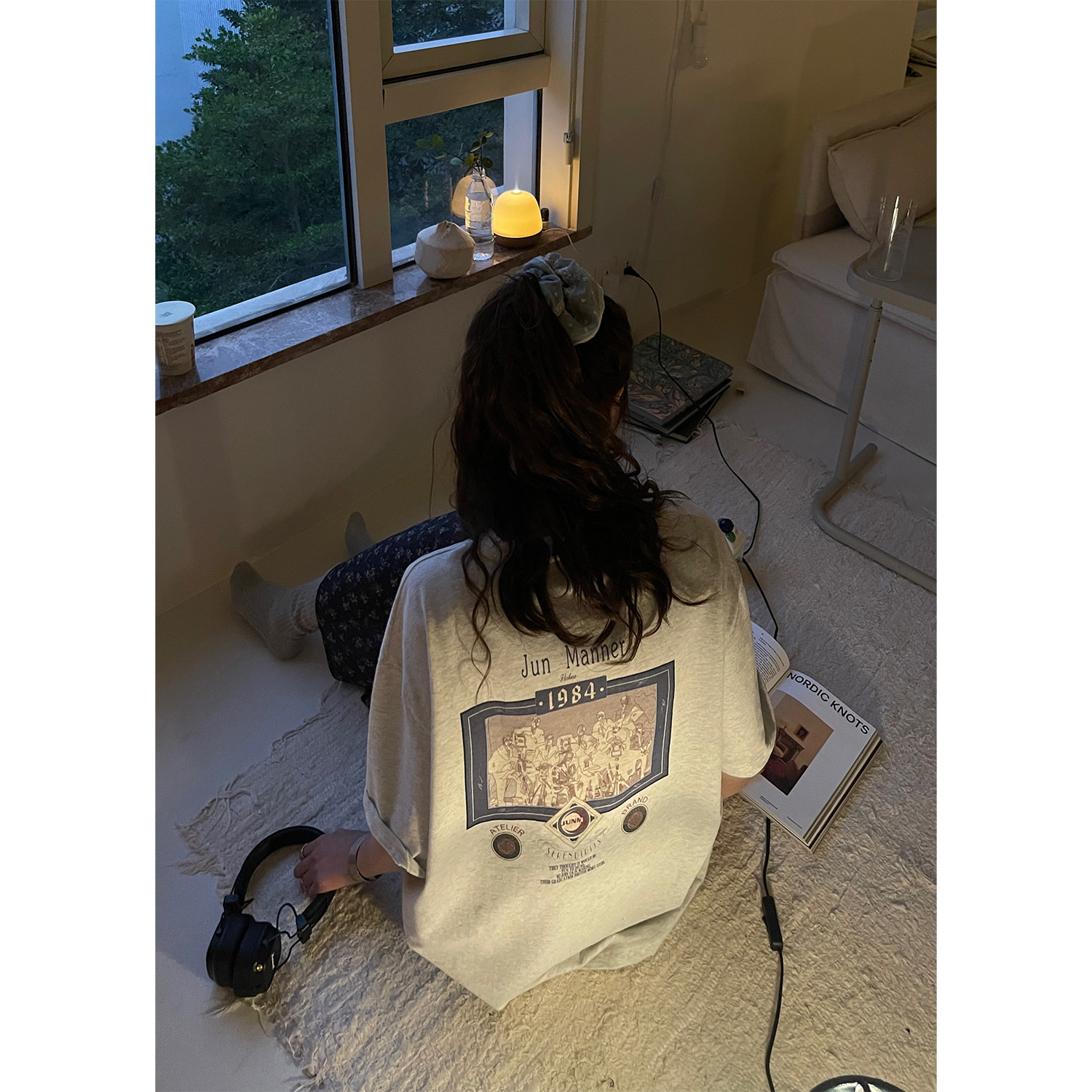 JMWOMEN印花宽松短袖T恤图片