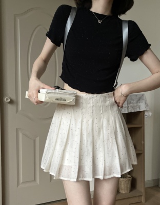 波点短裙百褶裙JMWOMEN显瘦