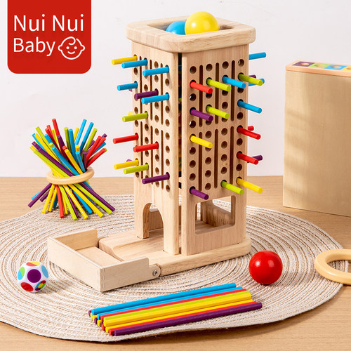 NIUNIU家儿童抽木棍游戏棒幼儿园专注力训练桌游空间思维益智玩具