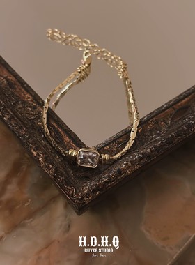 H.D.H.Q【Buyer series】买手系列-镶钻菱纹链节手链