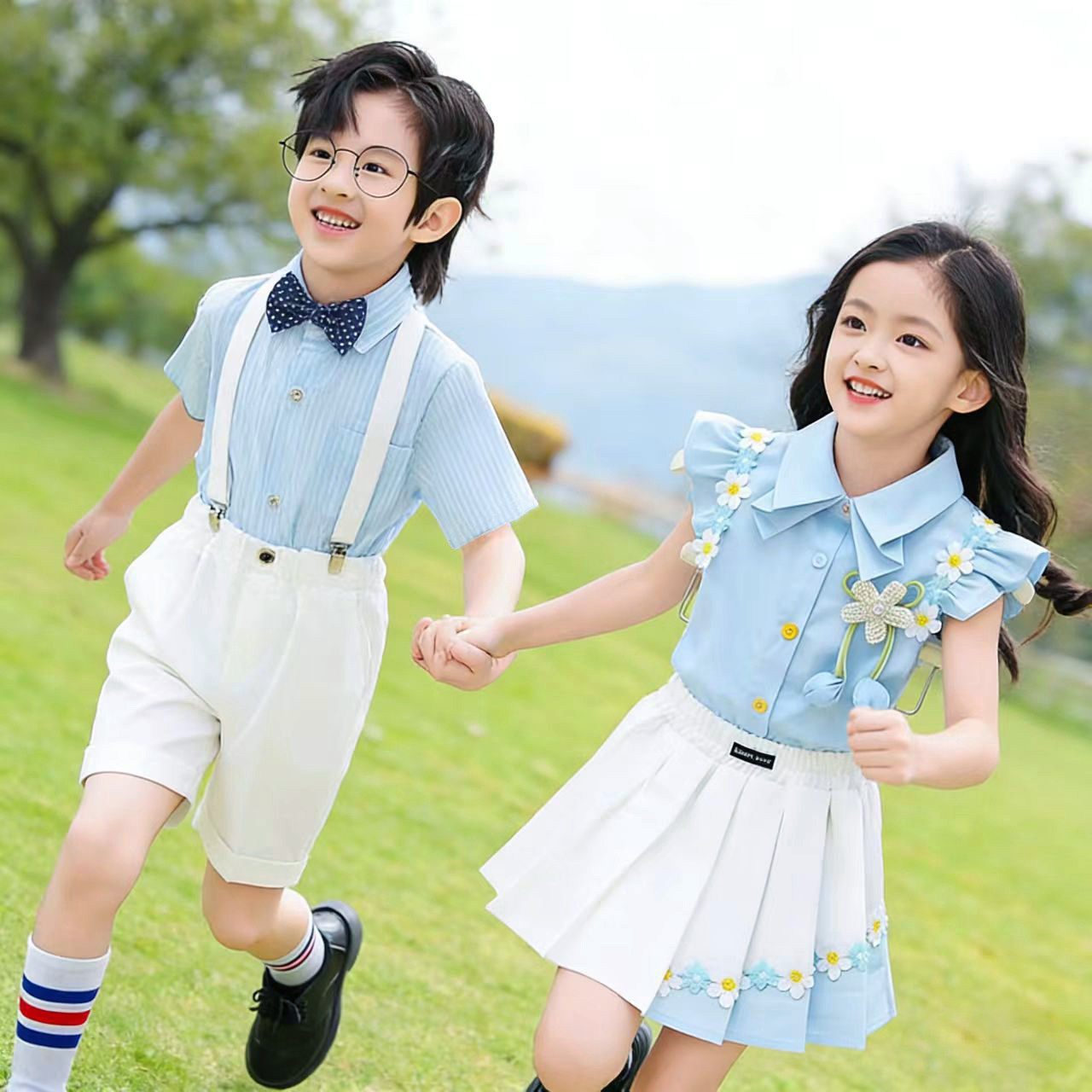 六一儿童演出服幼儿园毕业照班服男女童合唱服小学生啦啦队表演服