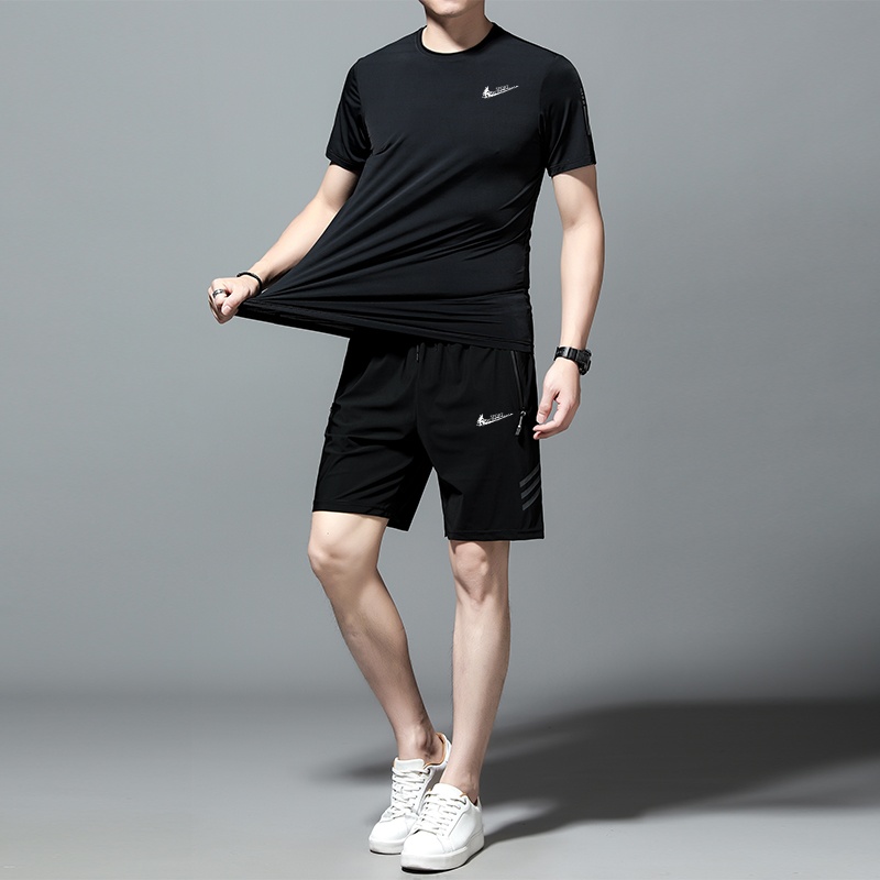 耐克顿男士夏季宽松大码运动套装