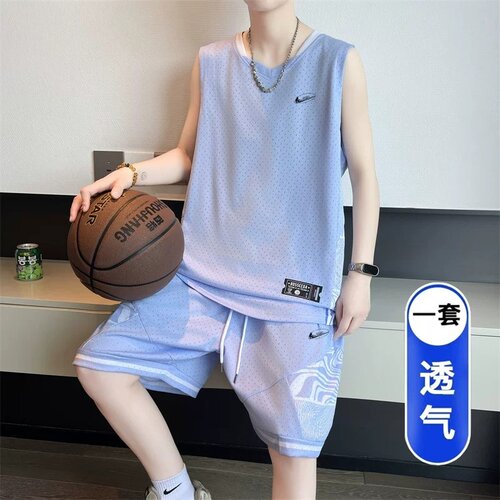 耐克顿篮球服男士夏季网眼两件套