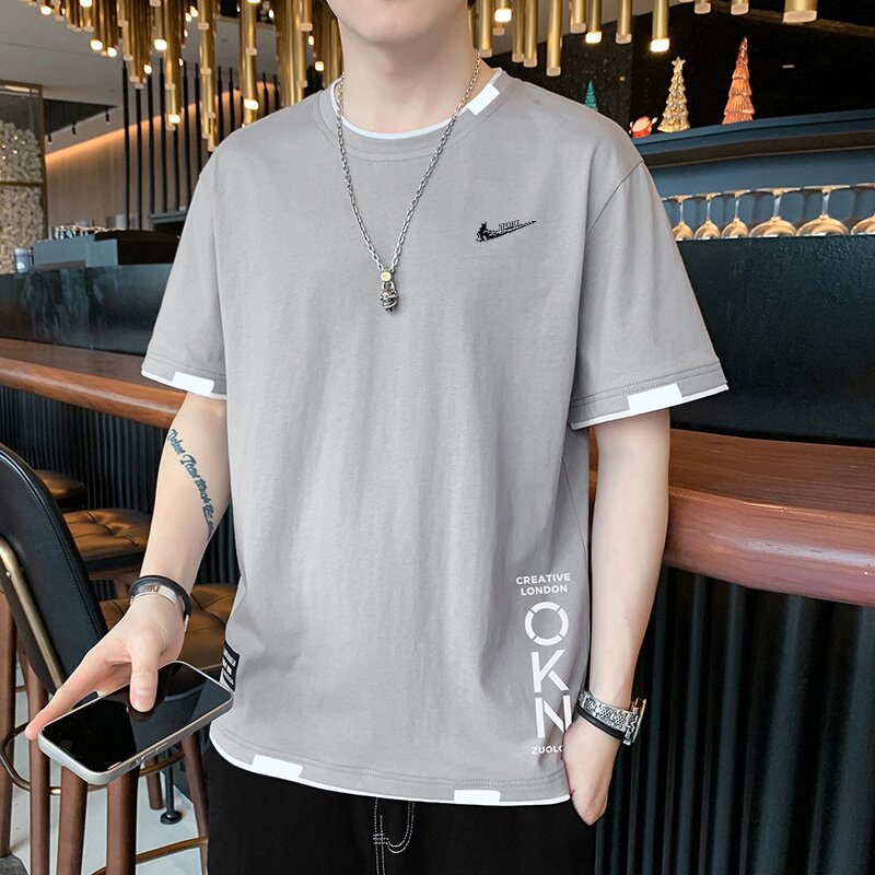 耐克顿纯棉短袖t恤男士夏季薄款潮流帅气百搭半袖男装体恤上衣服