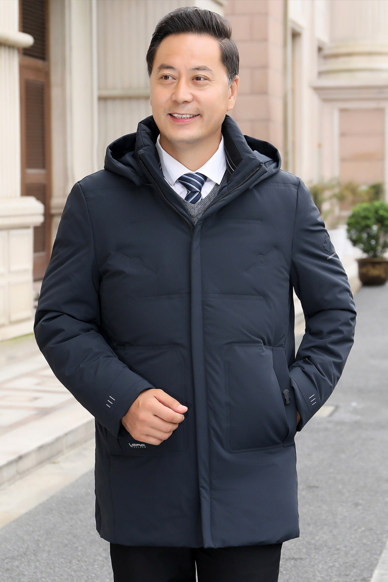 主推高品格款！9902/P280爸爸中长款羽绒服中老年冬装90羽绒外套,男装羽绒服,星座1216（原钱塘722）