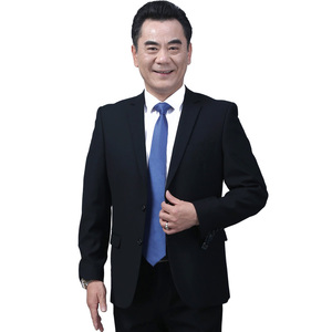 890长期有货！爸爸正装穿衣服两扣西服套装爷爷老人西装西裤男图片