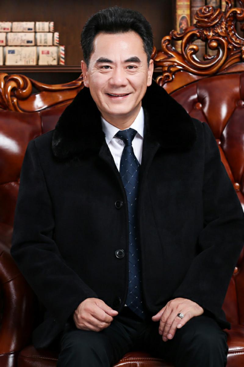 经典款8019/加绒加厚中长款呢大衣中老年爸爸商务大衣,男装毛呢大衣,星座1216（原钱塘722）
