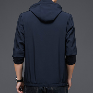 爆版!90318/P95商务新款男装外套春秋款可脱帽夹克中老年休闲服装图片
