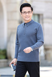8090/P60父亲冬装毛线衣男爸爸毛衣老年人针织线衫钮扣套头毛衫，男装针织衫/毛衣，星座1216（原钱塘722）