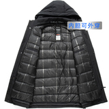 高品货！9901/中老年商务休闲内脱内胆中长款羽绒服，男装羽绒服，星座1216（原钱塘722）
