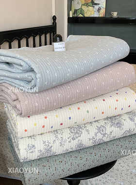 韩系纯棉床盖三件套柔软亲肤加厚全棉床单四季通用榻榻米炕盖防滑