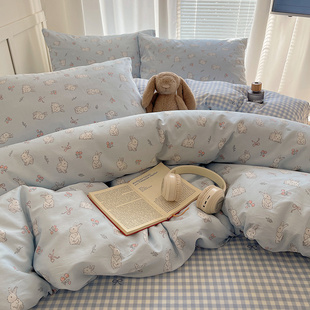 可爱 被罩床笠款 100全棉四件套纯棉套装 学生宿舍三件套单人床单款
