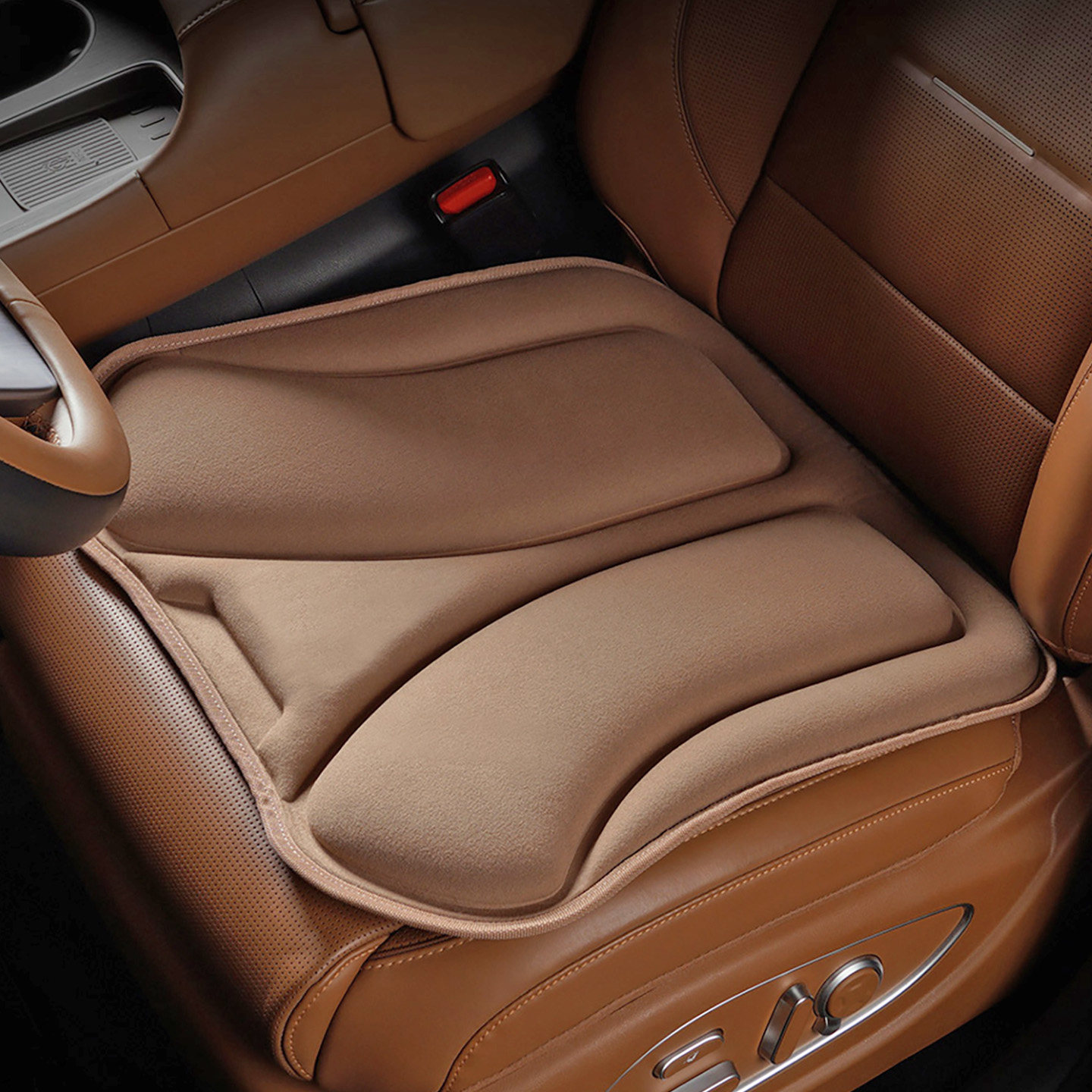 记忆棉汽车坐垫四季通用单片主驾驶增高垫慢回弹透气防滑办公坐垫