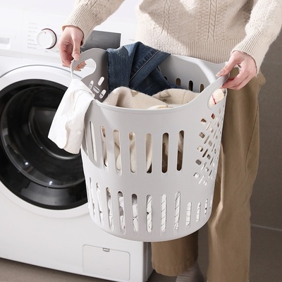 家用卫浴镂空透气脏衣服收纳筐家用大容量洗衣房洗衣简约风收纳
