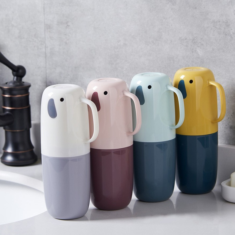 创意两用便携牙刷筒旅行便携牙杯筒简约牙刷牙膏收纳筒牙刷