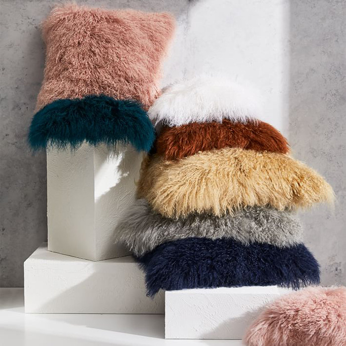 Simplicity Northern Europe sofa Cushion Beach wool Pillows genuine leather Plush lovely Pillow sofa Cushion a living room Pillowsin the Home Fabric , Pillow/Pillow  category - from Buy2taobao.com to provide professional Taobao agent buy service