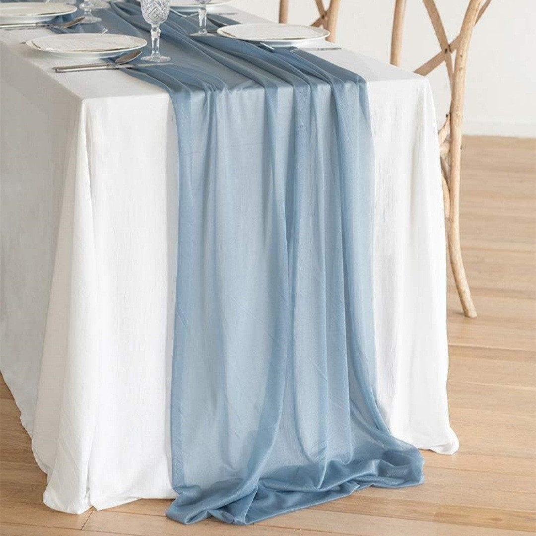 雪纺纱幔甜品台紫色桌布旗布幔