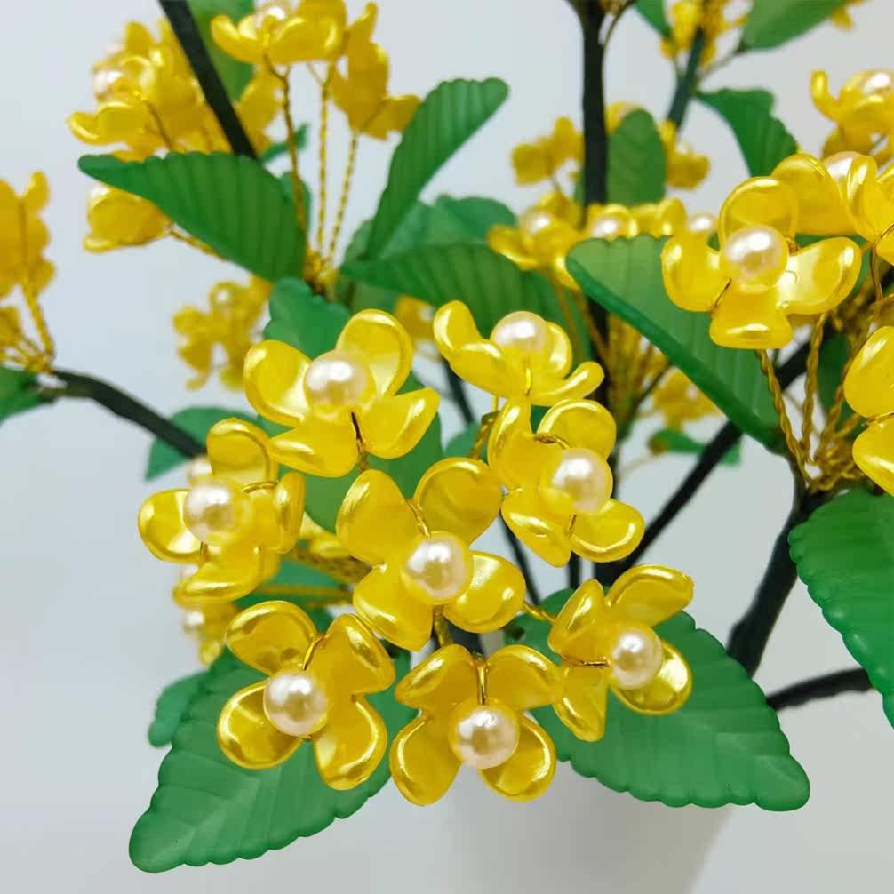 手工串珠花束diy材料半成品手工编织花束铁丝珠子送闺蜜花瓣散珠