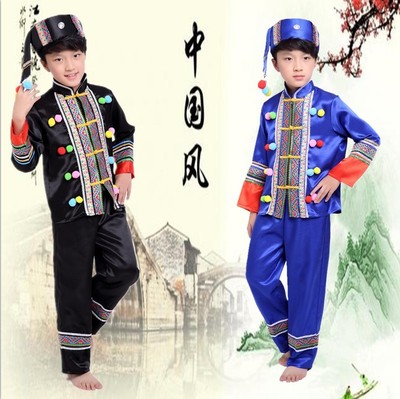 少数民族风男童舞台装贵州表演服