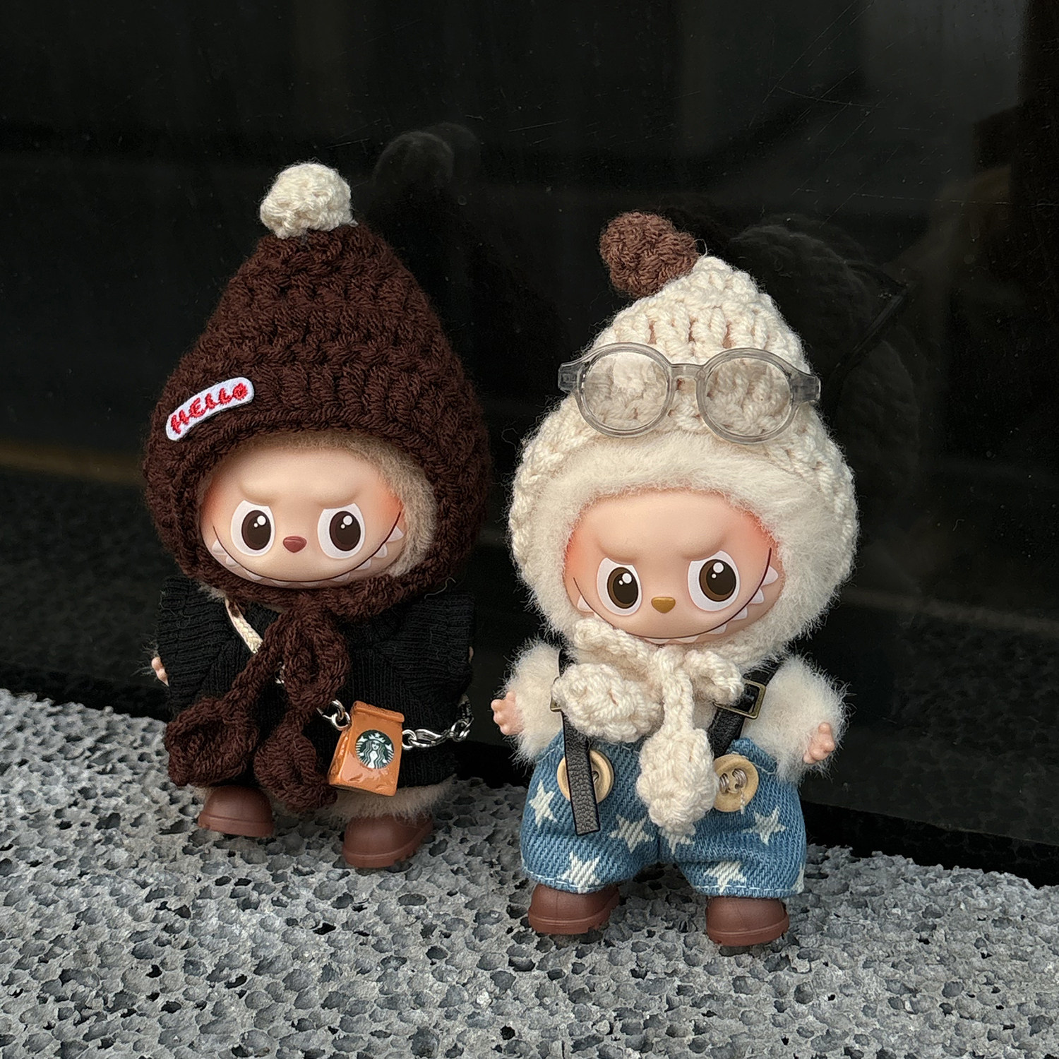 原创！labubu4.0四代娃衣迷你10cm拉布布小鼻噶针织帽冬季套装,模玩/动漫/周边/娃圈三坑/桌游,潮玩娃衣,淘宝优惠券,粉丝福利购,淘宝优惠卷