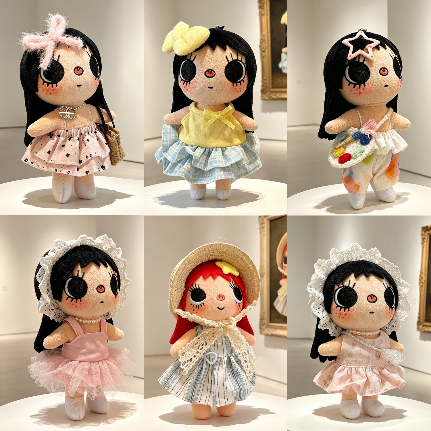 yuy小玉衣服漫画展小人小玉娃衣毛绒玩偶挂件甜酷小香风治愈套装