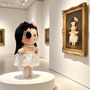 小玉yuy挂件娃衣毛绒公仔玩偶衣服玉画展白月光出恋裙少女氛围感