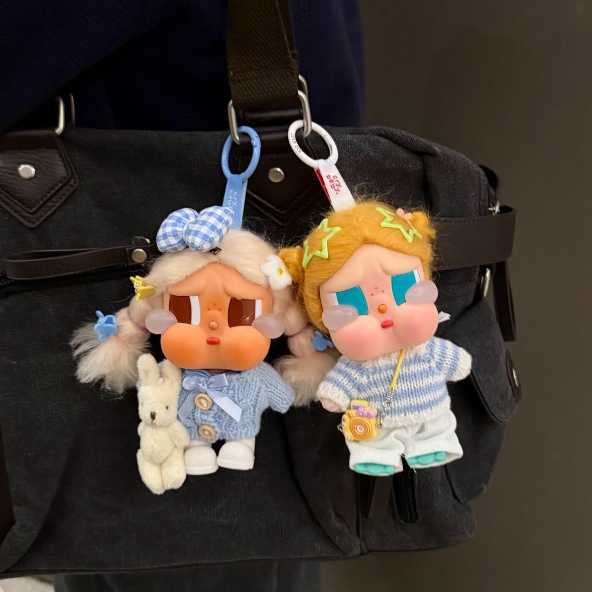 适配哭娃crybaby娃衣服蓝色系毛衣套装vacation搪胶玩偶可爱着替