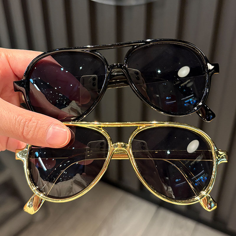 儿童太阳镜眼镜女童时尚蛤蟆太阳镜男宝宝复古拍照时装墨镜时尚潮