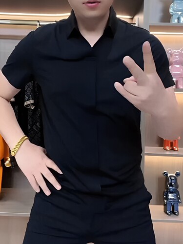 2024新款男士高级感翻领T恤