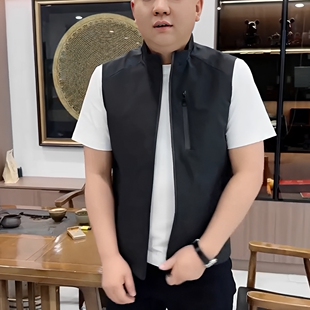 男士春季新款2026年立领马甲时尚潮流百搭修身休闲舒适简约个性