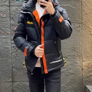 羽绒服男款冬季2025年新款潮流时尚百搭休闲保暖连帽夹克外套帅气