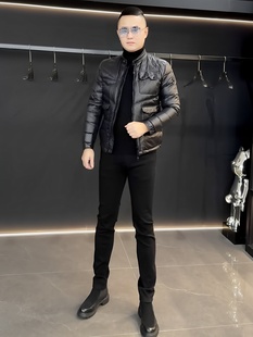 高品小立领百搭多袋轻薄羽绒服外套帅气 时尚 羽绒服男2025冬季 新款