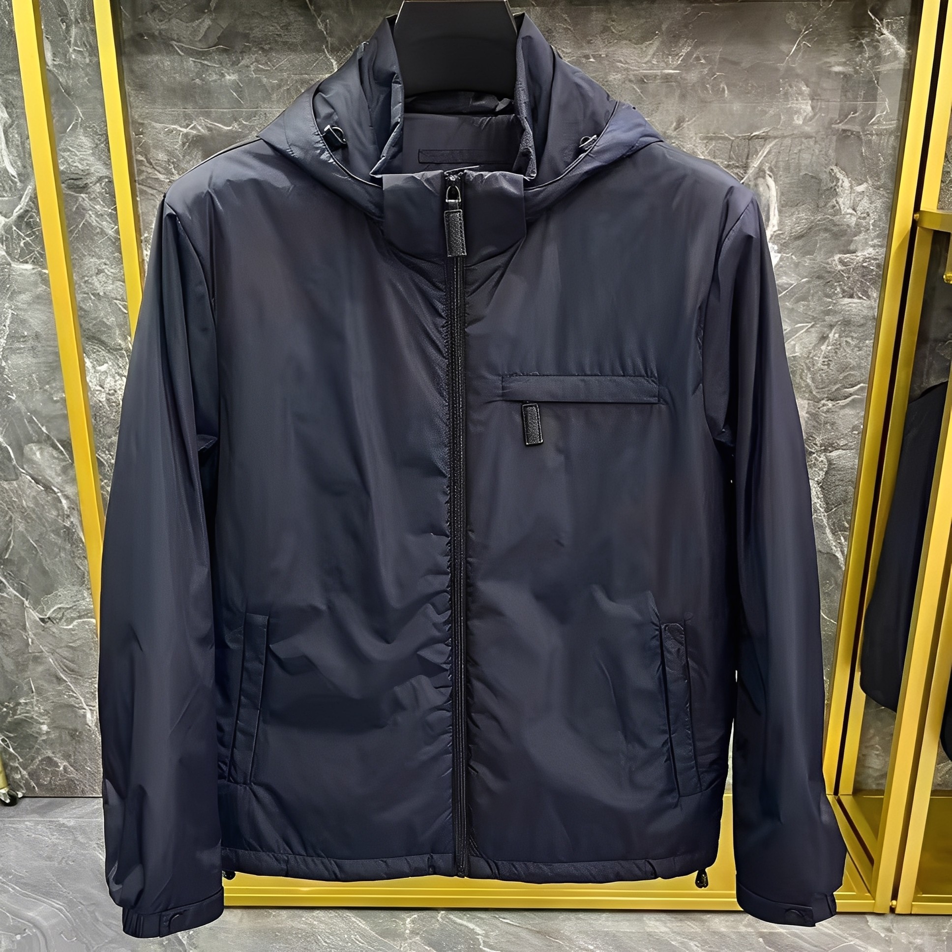 男士连帽薄棉夹克秋冬新款帅气韩版时尚修身百搭潮流舒适