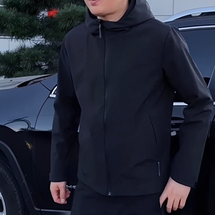 男士连帽夹克外套春秋季新款帅气韩版时尚修身百搭潮流舒适