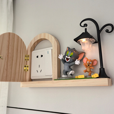 实木开关贴墙贴保护套插座装饰