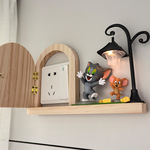 实木开关贴墙贴保护套插座装饰