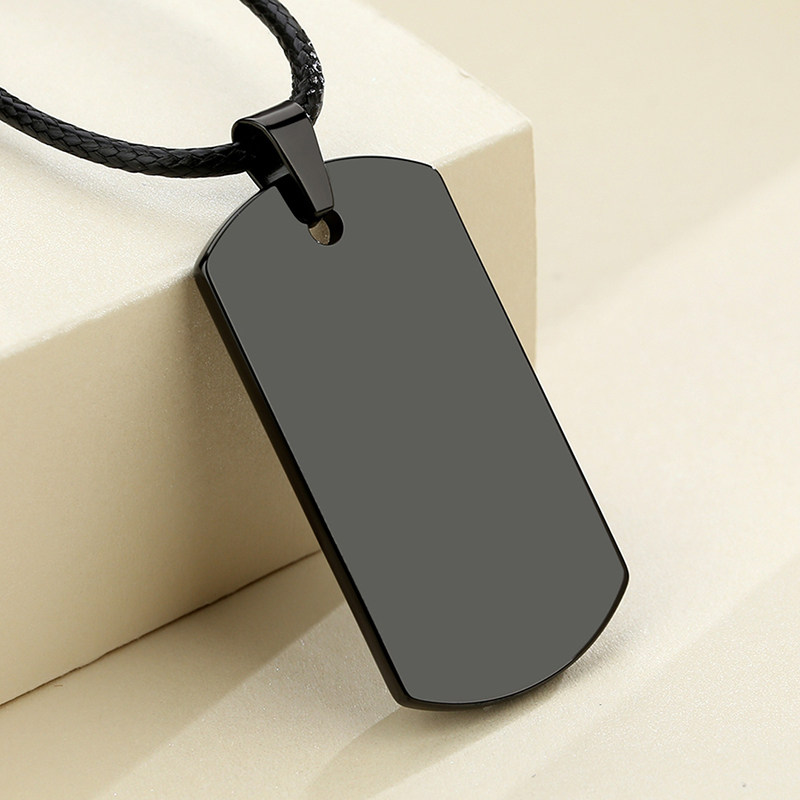 小众设计项链男潮抖音网红兄弟吊坠男快手项坠学生刻字定制挂坠牌