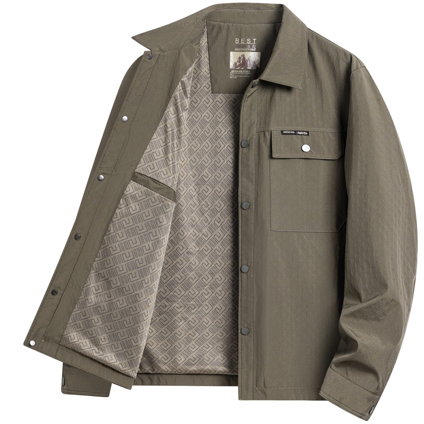 爸爸春装外套新款中年男士商务休闲夹克衫中老年人男装春秋季上衣